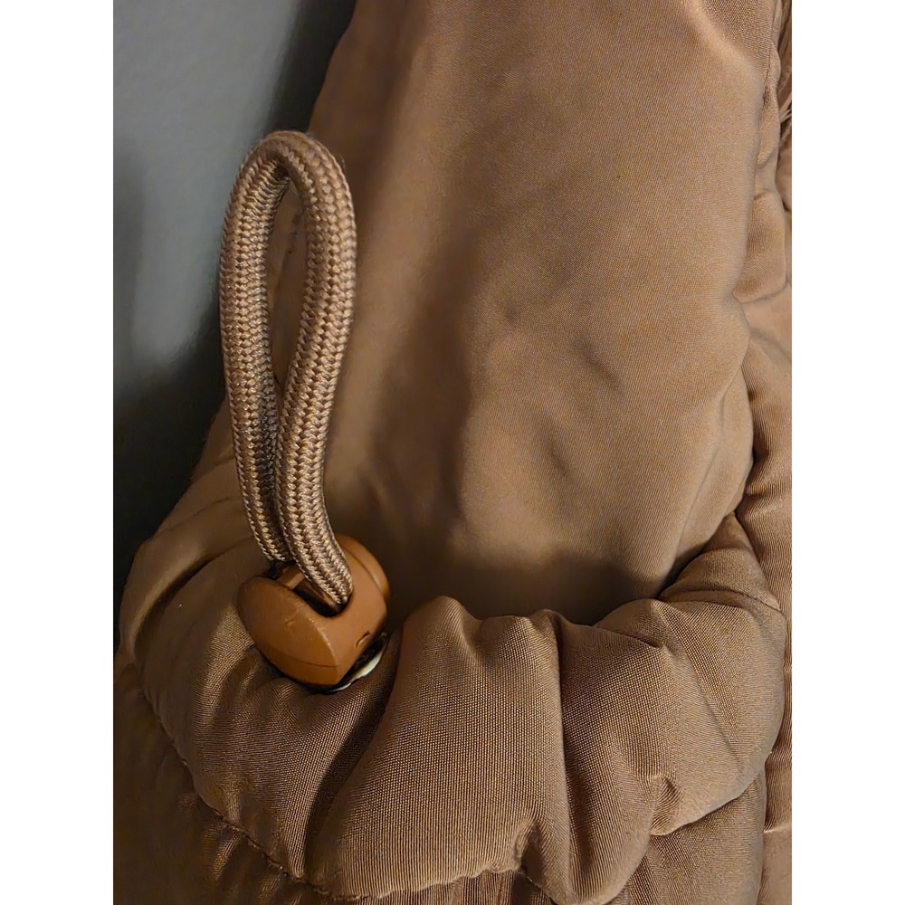 Bearpaw Puffer Hobo Bag Tan Brown Quilted Padded Shoulder Bag NWT - Picture 5 of 9